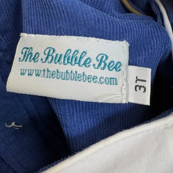 The Bubble Bee Blue Bird Embroidered Corduroy Dress - Picture 4 of 6